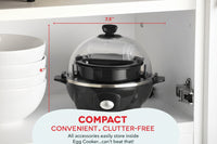 small electric egg cooker for compact kitchen counters
