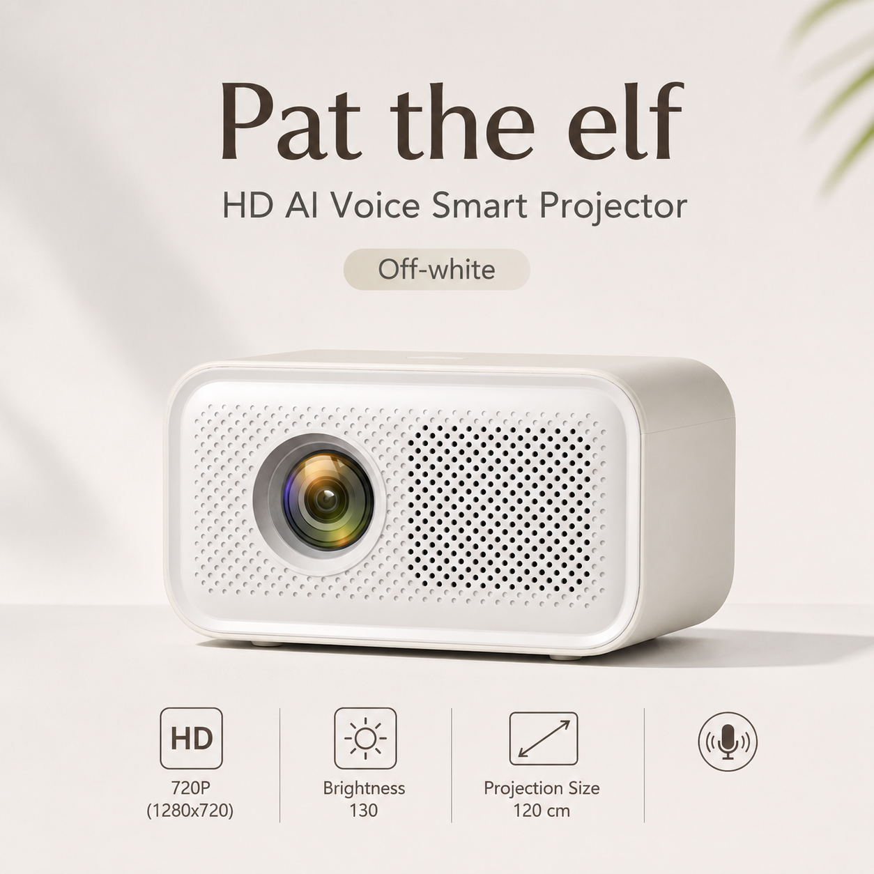 Small ultra HD projector for student dormitory and study room entertainment