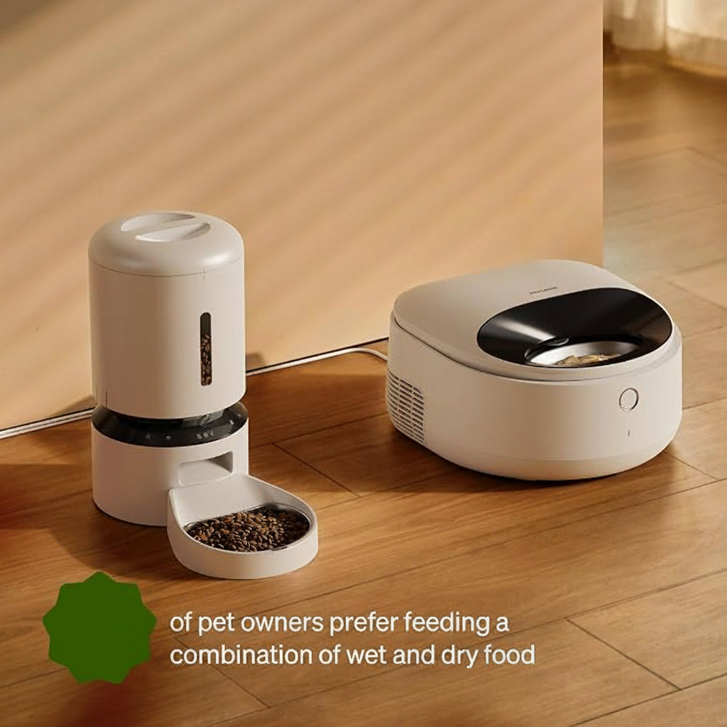 Pet Feeding Station With Stainless Steel Bowl And Compact Design