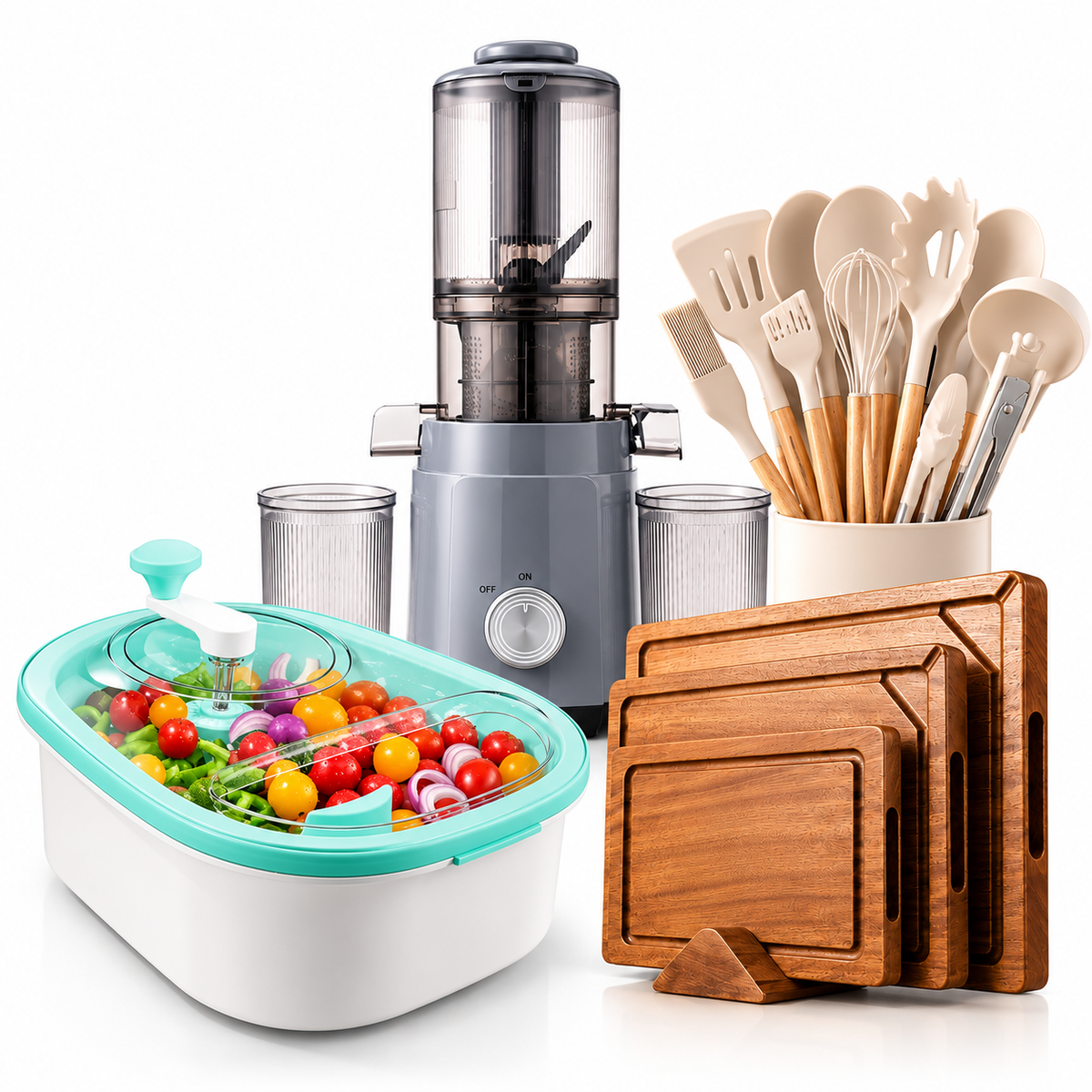 Smart Kitchen Prep Bundle With Washer Cutting Boards Blender And Utensils
