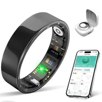 Smart health ring with heart rate monitoring and blood oxygen tracking for daily fitness use