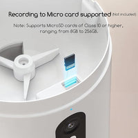 Smart pet food dispenser with compact indoor feeding design