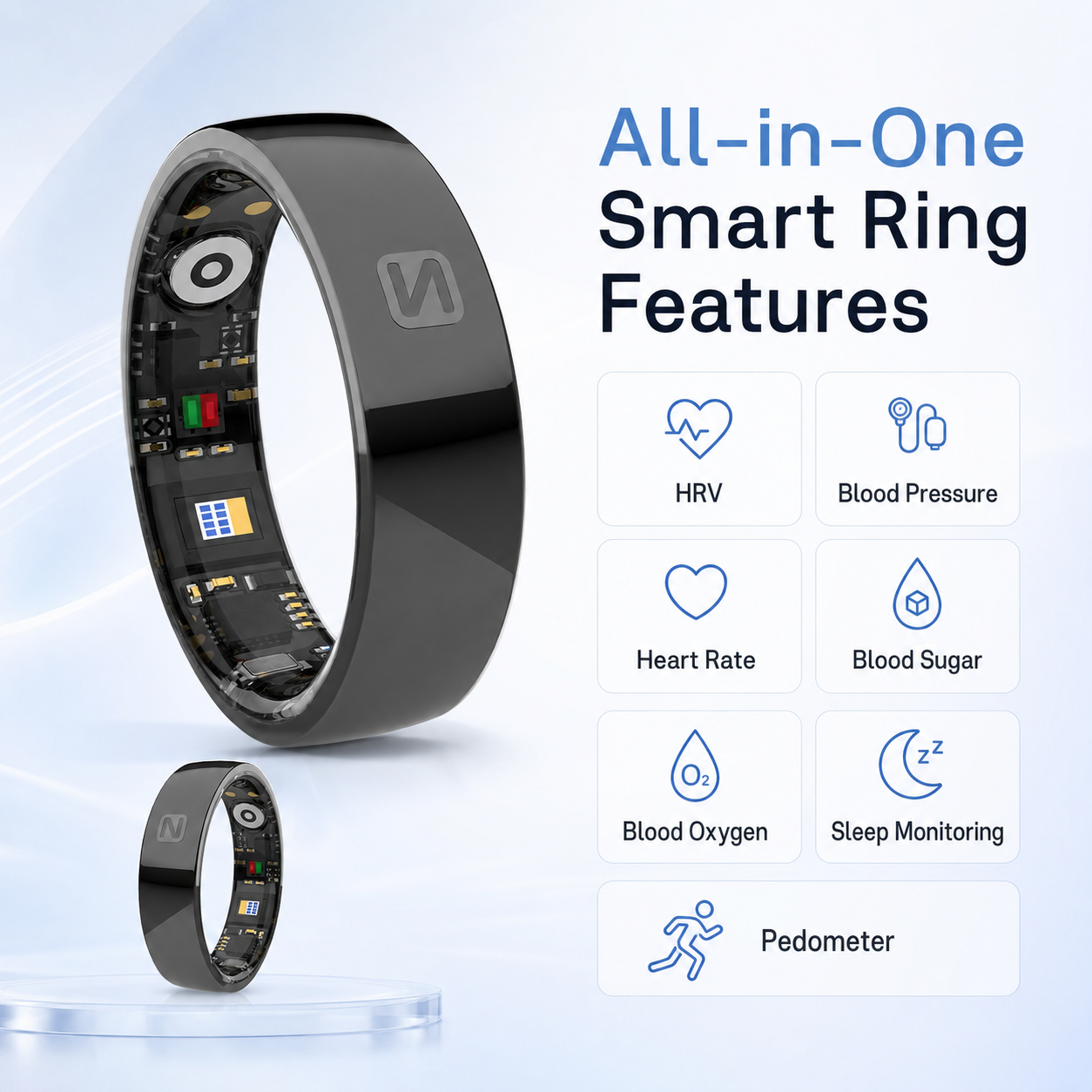 Smart ring with NFC access control support for compatible smart lock and card simulation use