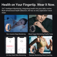 Smart ring sleep monitoring device for tracking sleep quality and wellness data