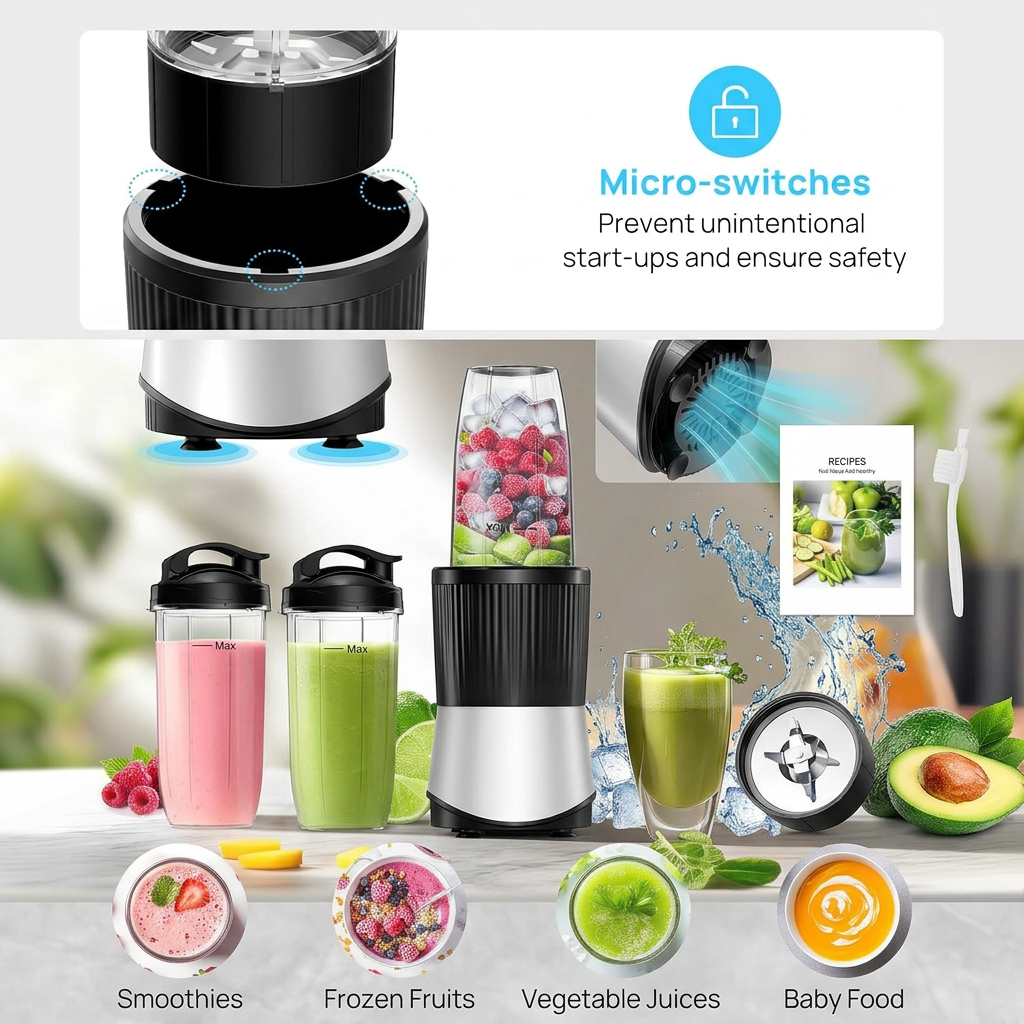 Smoothie blender cup for fruit drinks and shakes
