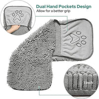 Soft microfiber dog drying towel for bathing and grooming