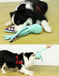 Soft Squeaky Dog Toy With Octopus Design For Everyday Play