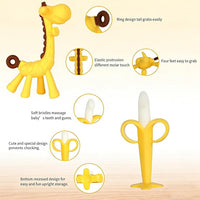 Soft silicone baby teether for sore gums and gum massage