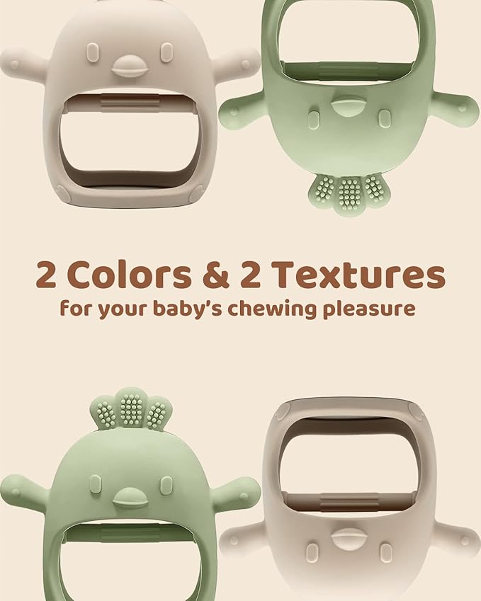 Soft silicone teething toy for babies and infants