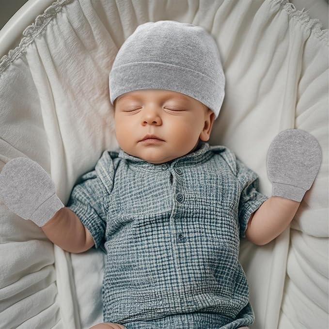 Soft Baby Hat and Mittens Set for Winter and Protection
