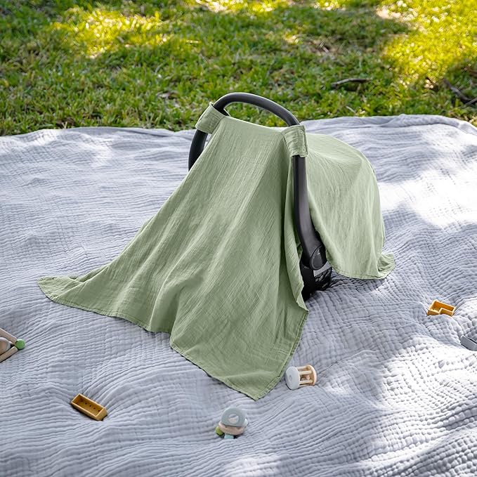 Soft fabric stroller cover for travel and walks