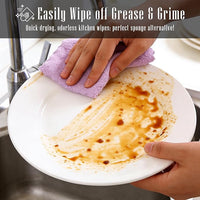 Soft textured dishcloths for regular kitchen cleaning and wiping tasks