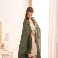 Decorative Checkered Sofa Blanket for Cozy Home Décor