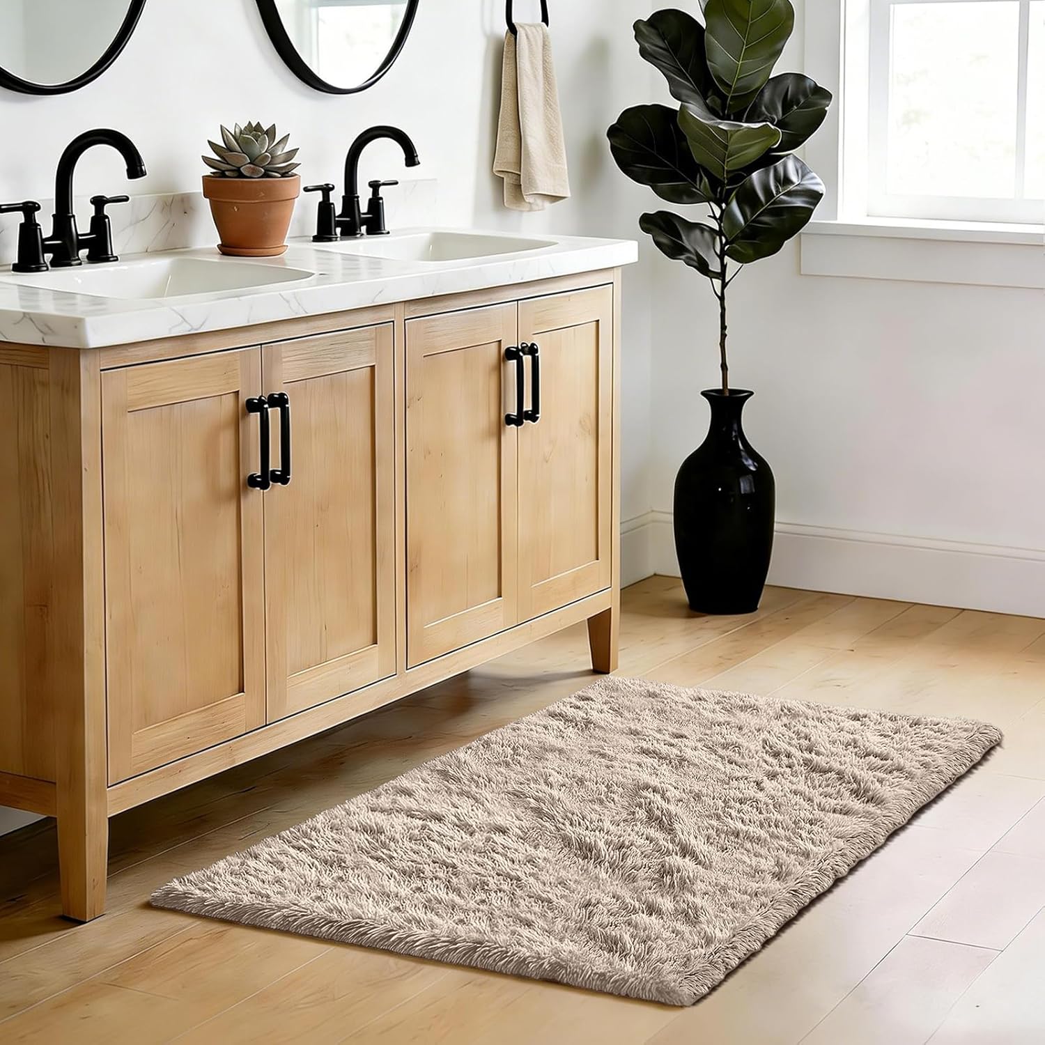 Soft 2x4 ft plush rug for living room floor decor