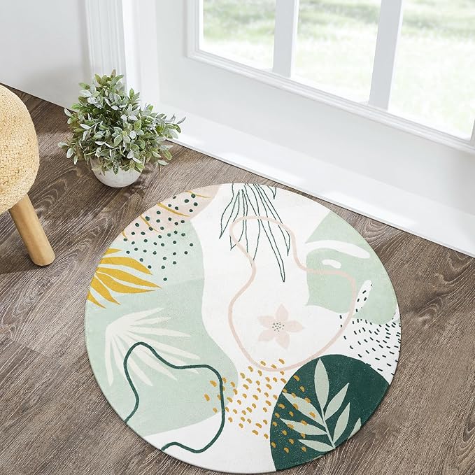Soft 3ft circle rug for bedroom floor decoration