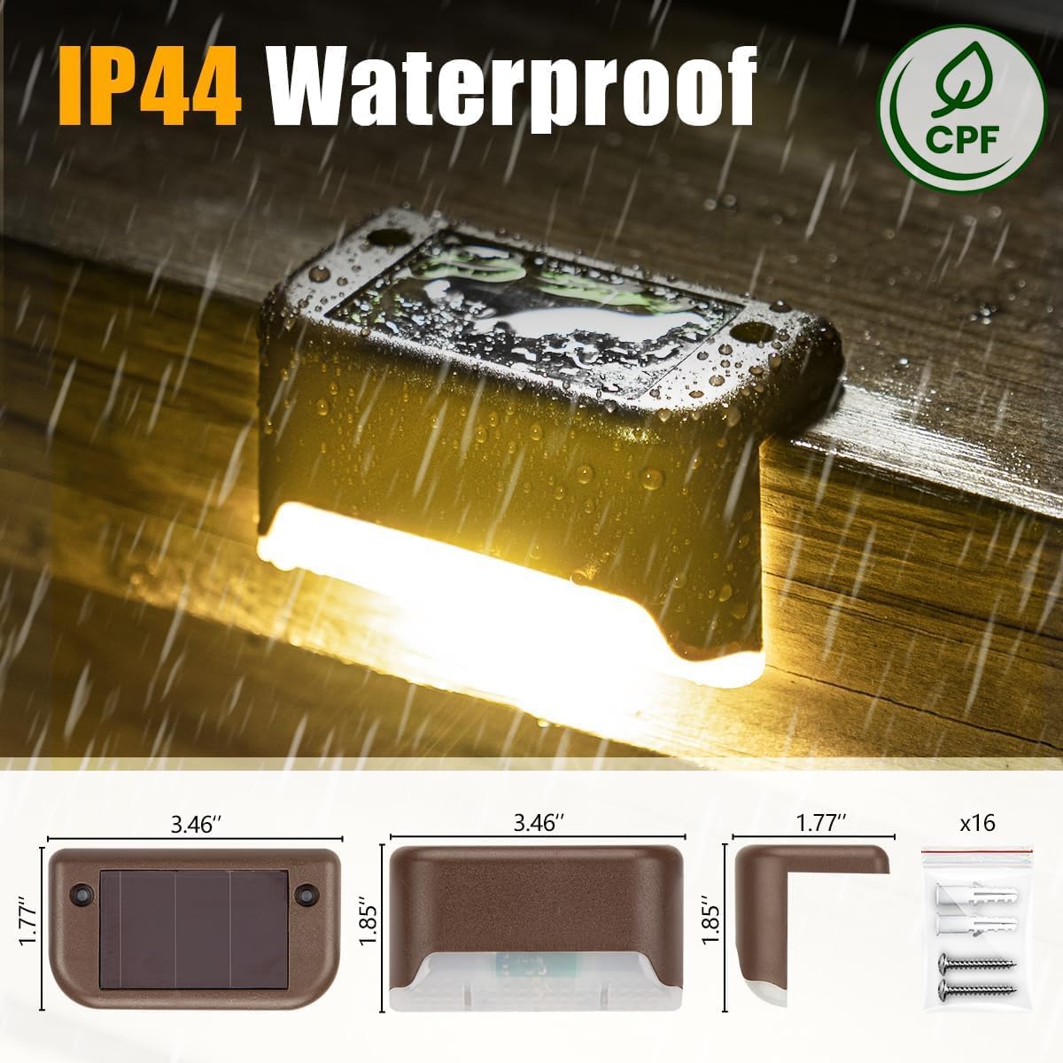 Solar Powered Outdoor Step Lights