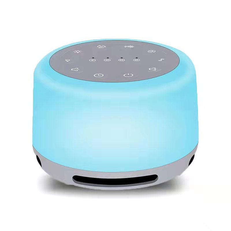 Soother sleep sound machine with night light and white noise