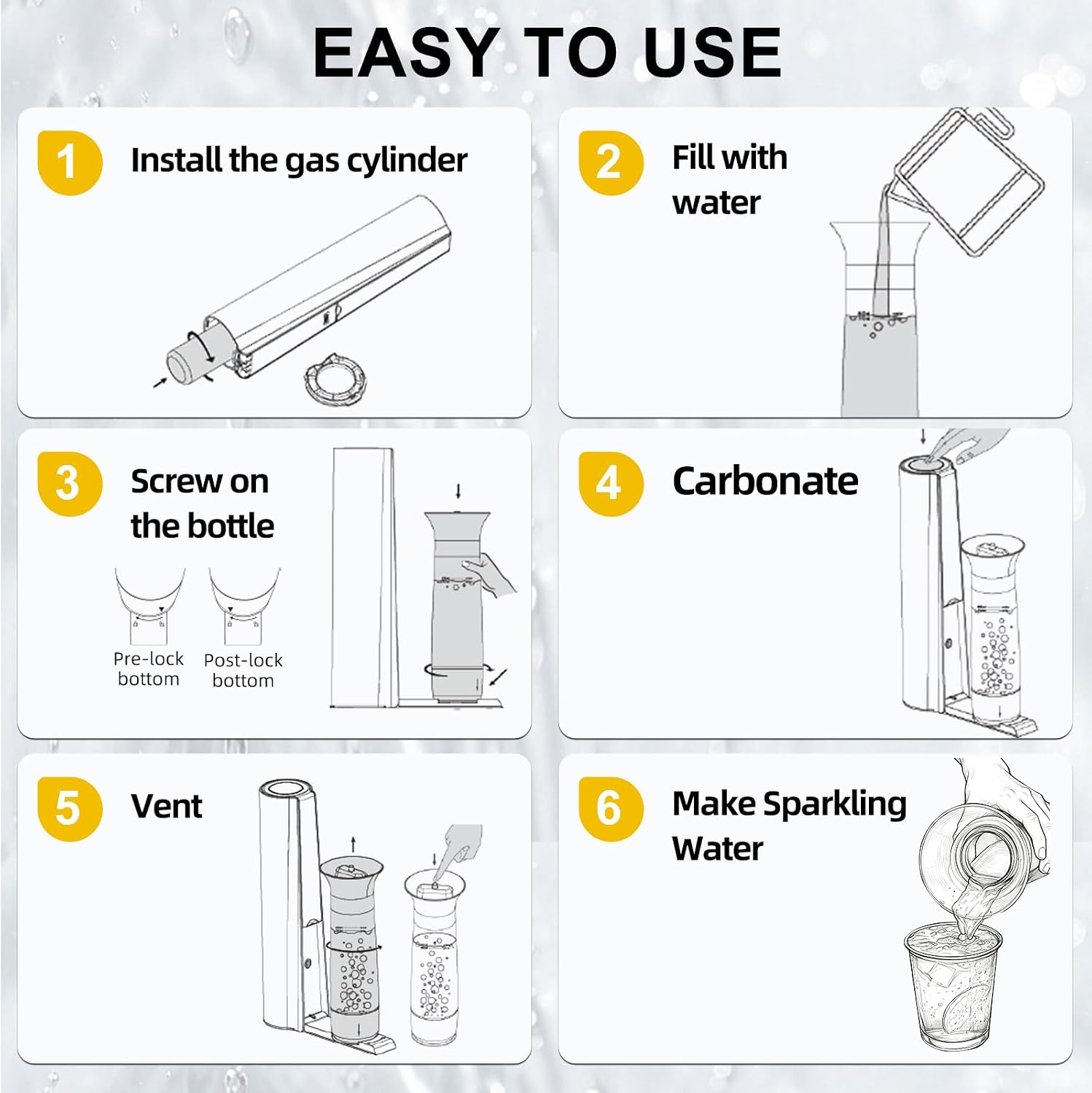 Compact Carbonated Drink Maker with Foldable Design
