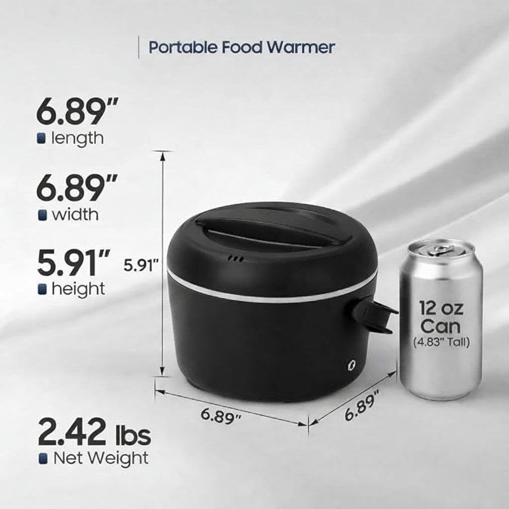 Spill-resistant portable food warmer container