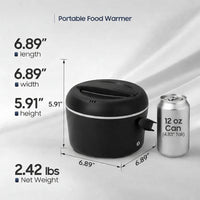 Spill-resistant portable food warmer container