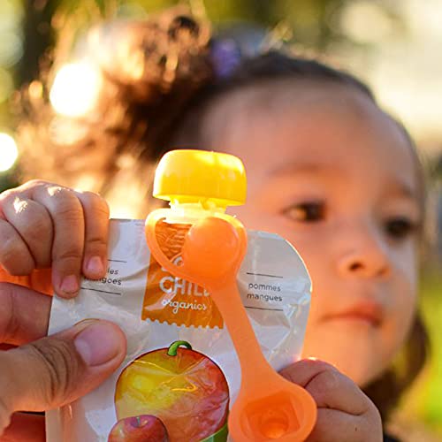 Spill proof pouch top, prevents mess during baby feeding.
