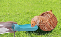 Squeeze-to-dispense portable dog water bottle with foldable bowl