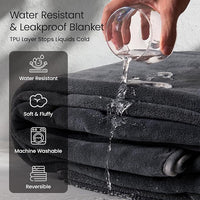 Leakproof Waterproof Blanket for Sofa Cover Travel and Bed Use