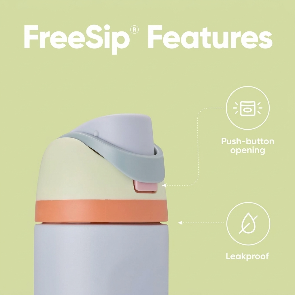24oz Insulated Straw Bottle for Daily Hydration
