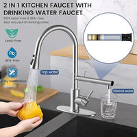 Single Handle High Arc Sink Faucet for Farmhouse Bar Laundry and RV