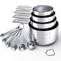 Premium Measuring Cups and Spoons Set for Accurate Cooking, Baking & Meal Preparation