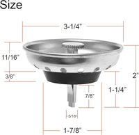 Heavy Duty Kitchen Sink Stopper and Strainer Combo