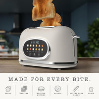 stainless steel toaster with high lift lever for smaller bread slices