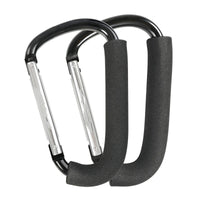 Stroller hooks 2 pack, heavy-duty hooks for hanging diaper bags and shopping bags.