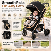 Everyday stroller featuring a spacious lower basket for carrying compatible baby essentials