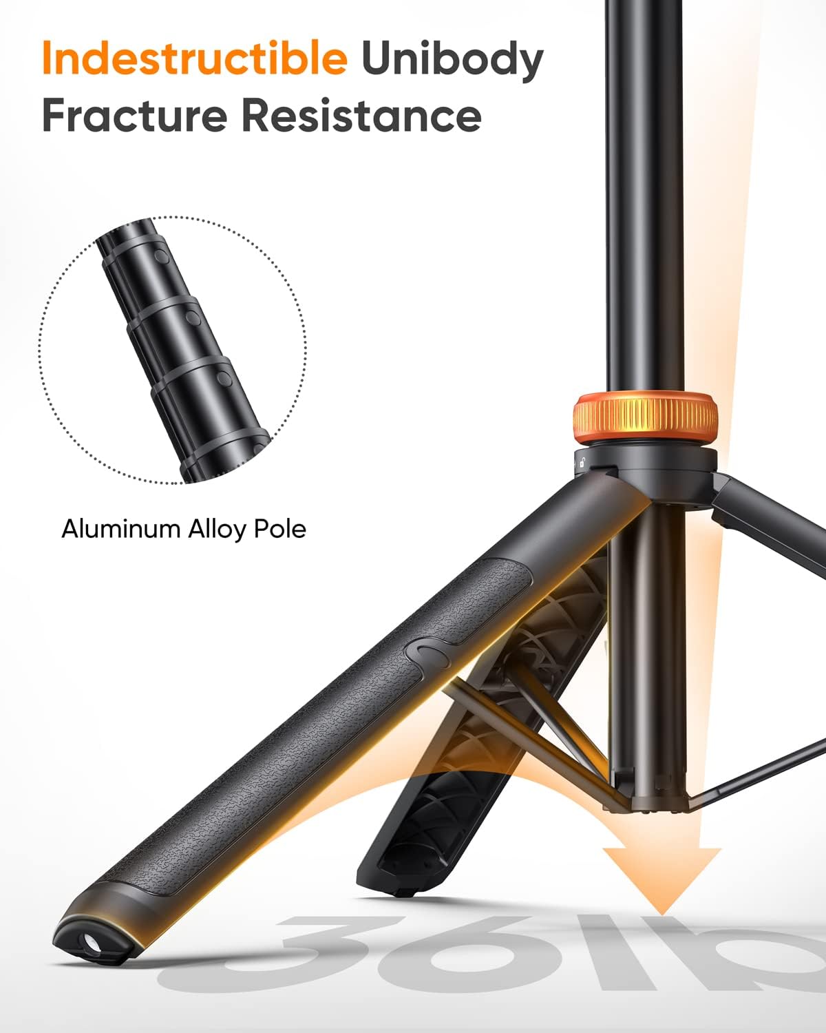 Sturdy Aluminum Alloy Build for EUCOS 62" Phone Tripod, Compatible with iPhone & Android