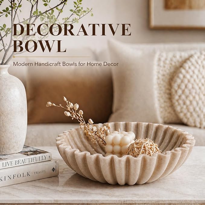 Decorative Ruffle Bowl for Modern Home Interiors