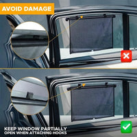 Suction cup car sunshade, retractable design for easy installation and removal.