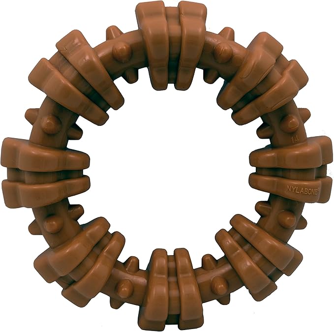 Textured ring dog chew toy for large dogs aggressive chewers