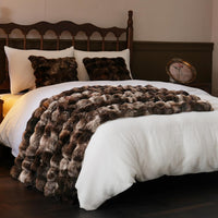Soft Cozy Coffee Color Blanket for Couch Sofa and Bed