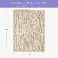 Stylish cable rope knit blanket with cozy texture