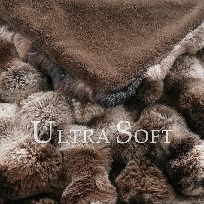 Warm Fuzzy Minky Bubble Blanket for Sofa Bed and Home Decor