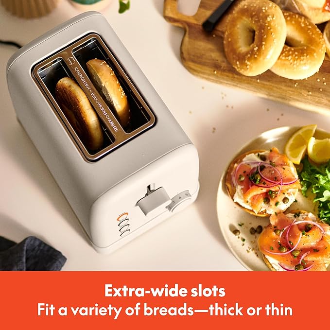 toaster with bagel and defrost options for bagels and frozen bread slices
