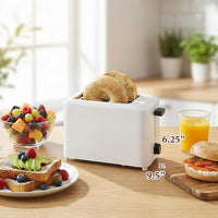white toaster with cancel function for simple breakfast preparation