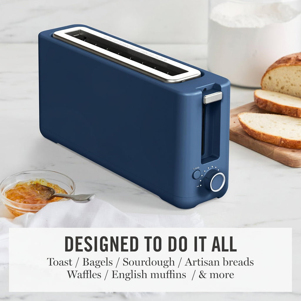 toaster with defrost and reheat functions for frozen and toasted bread