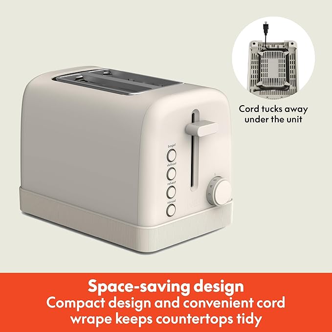 bread toaster with reheat and cancel buttons for daily breakfast preparation