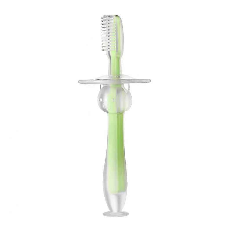 Toddler silicone toothbrush, perfect for your baby’s first teeth and gums care.