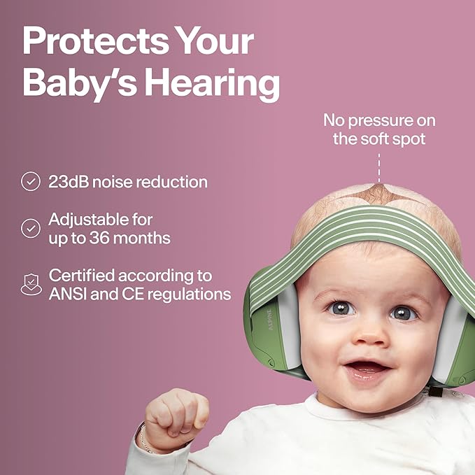 Toddler soft ear muffs for hearing safety and noise reduction
