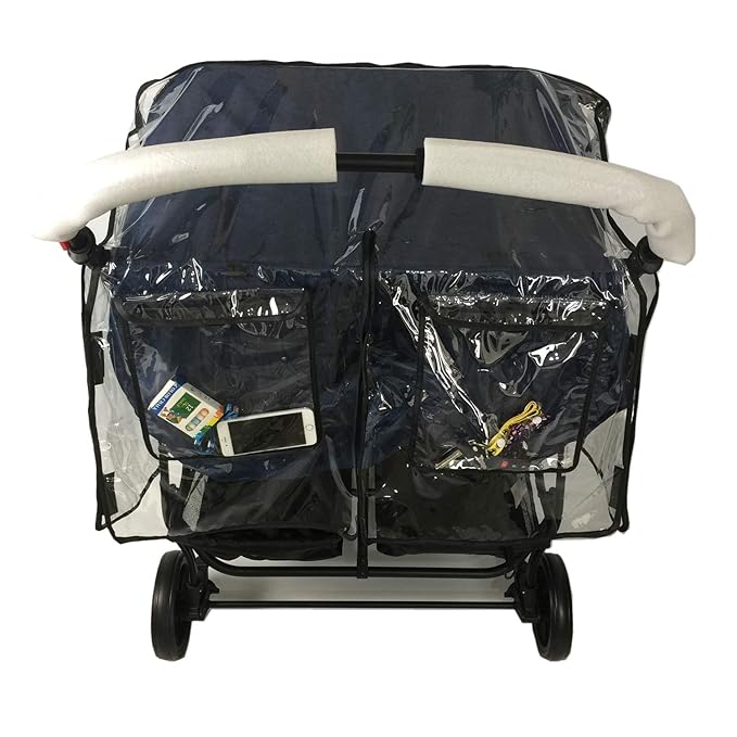 Transparent PVC stroller cover for clear visibility of baby