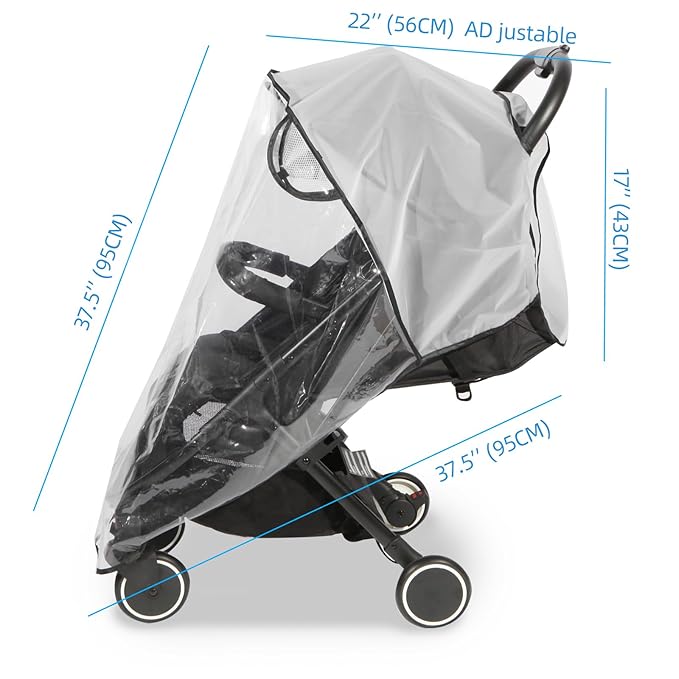 Transparent stroller cover for baby stroller daily outings
