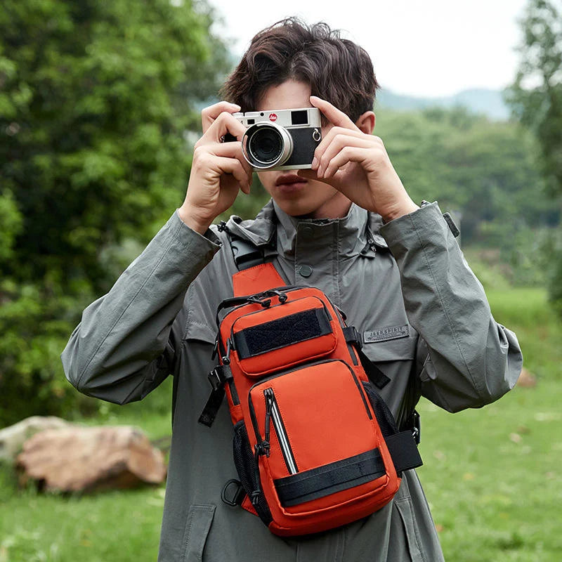 Travel photography gear bundle with compact camera, binoculars and tripod